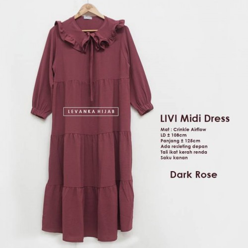 LIVI-024 LIVI Midi Dress Crinkle Airflow